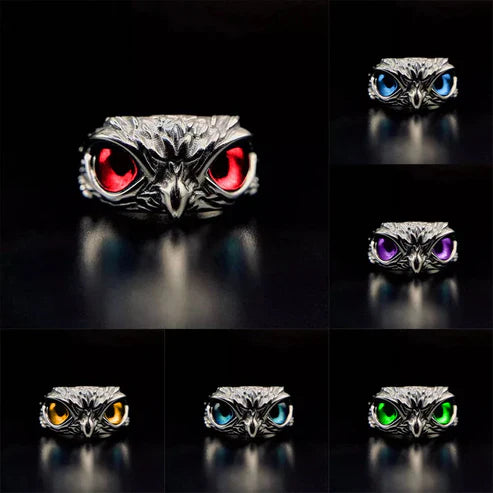 Owl Open Adjustable Rings for Men Women