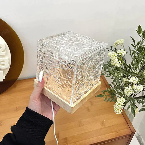 Crystal Lamp Water Ripple Projector Night Light with 16 colors