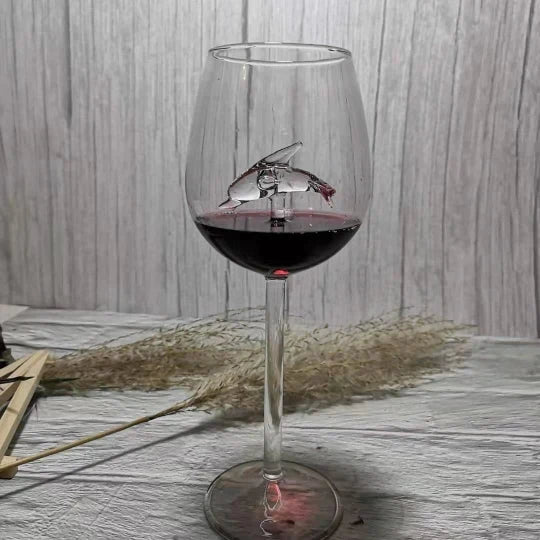 Shark Red Wine Glass