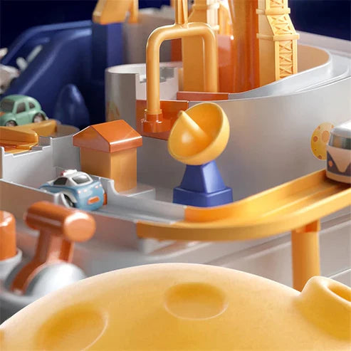 Space Panda Car Toys Children Train Track Adventure