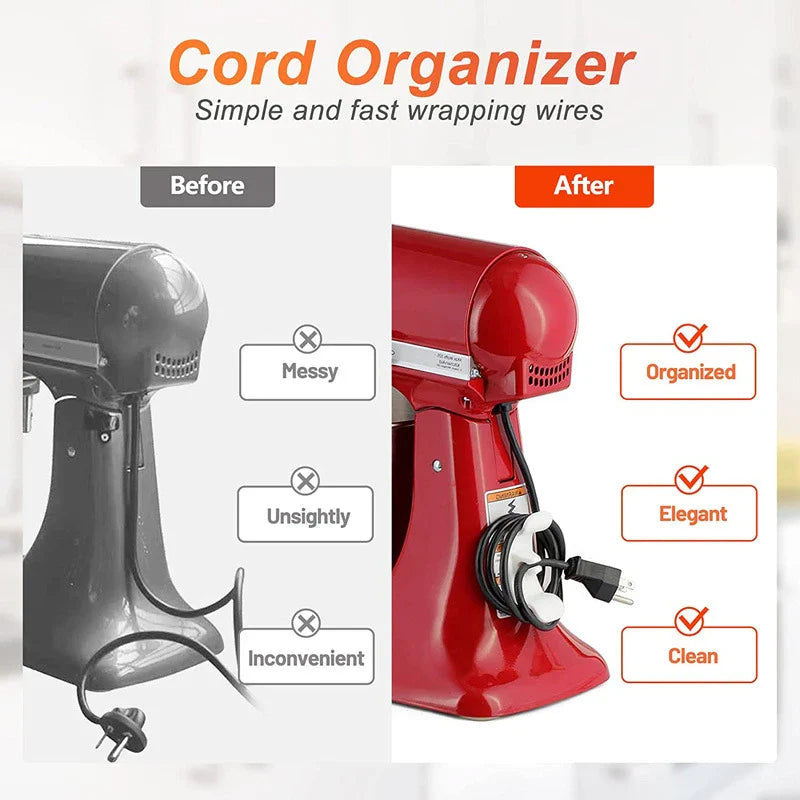 3/6pcs Cord Wrapper Hooks Wire Cord Cable Organizer