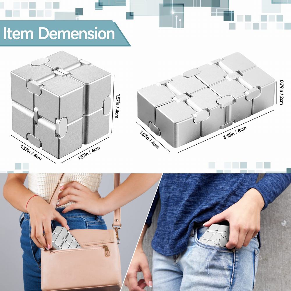 Aluminum Alloy Infinite Magic Cube Anti Stress Fidget Toys
