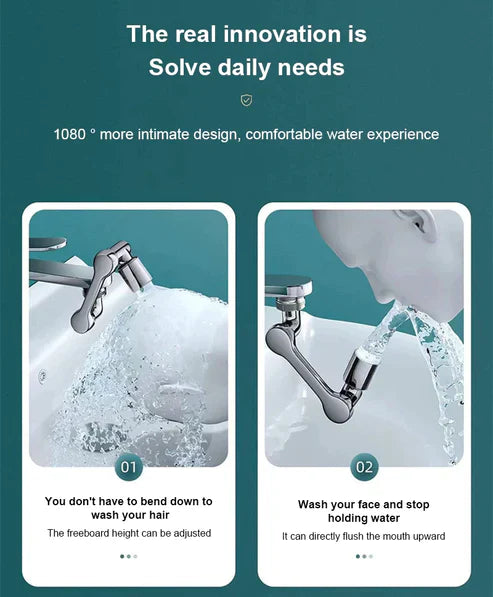 Full Rotating Universal Faucet Tap Extender