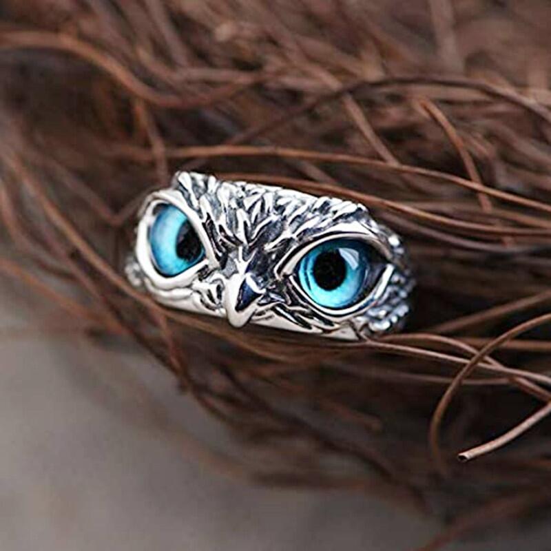 Owl Open Adjustable Rings for Men Women