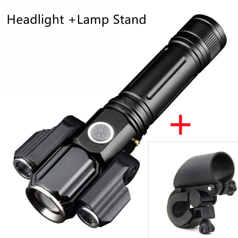 Three Head Rechargeable Rotatable Flashlight