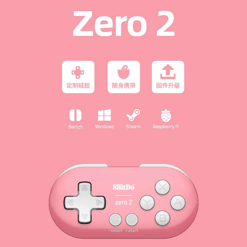 8Bitdo Zero 2 Bluetooth Gamepad Keychain Sized Mini Controller for Switch, Windows, Android, macOS & Raspberry Pi