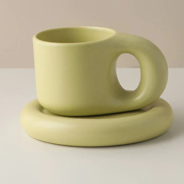 Nordic Ceramic Handle Handmade Mug