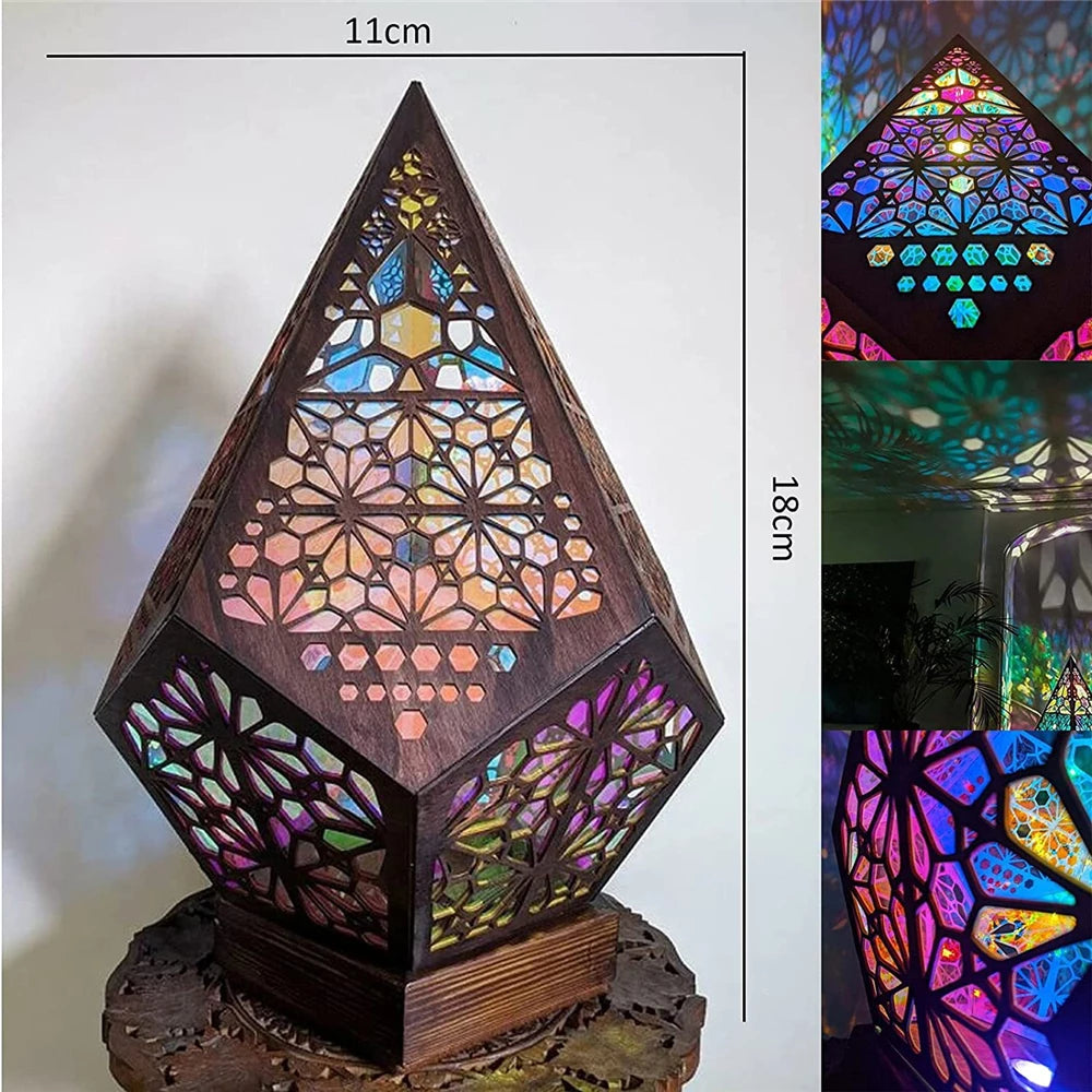 Light-Polar Star Projector Wooden Lamp LED