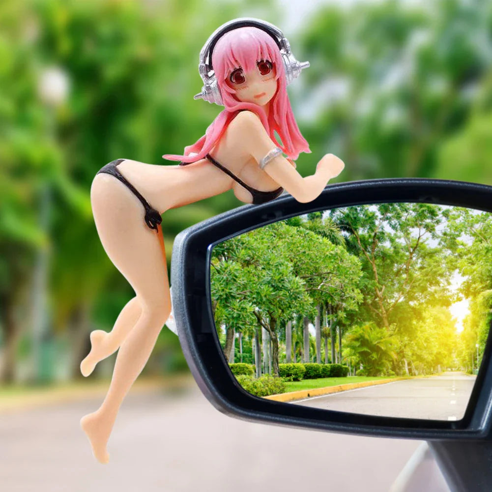 Kawaii Shaking Chest Ornaments Cute Shake Girl Car Dashboard Decorations