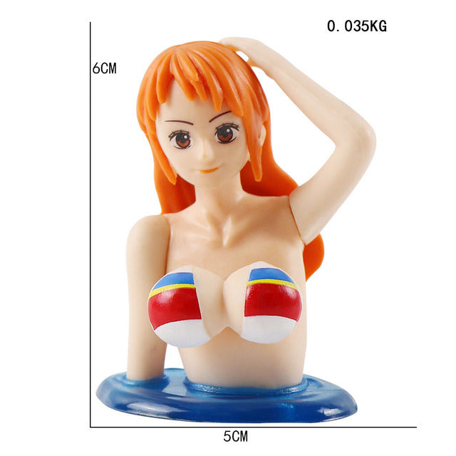 Kawaii Shaking Chest Ornaments Cute Shake Girl Car Dashboard Decorations