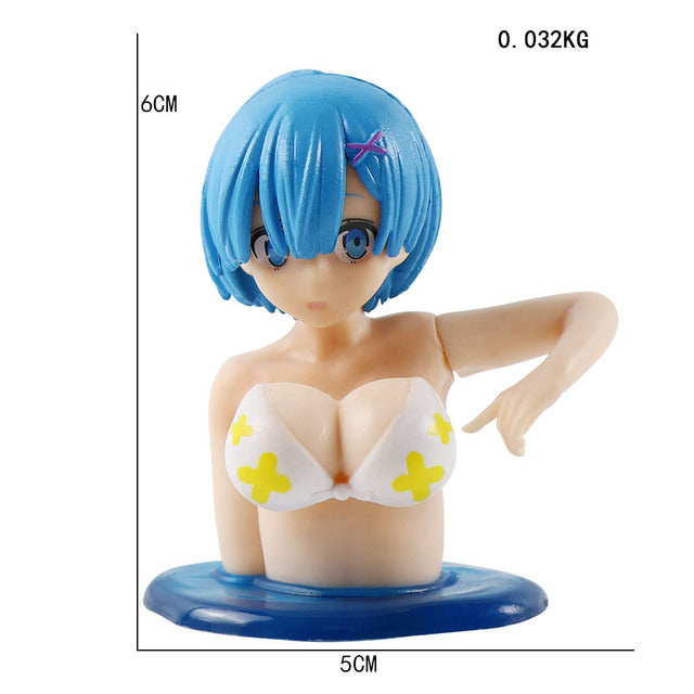 Kawaii Shaking Chest Ornaments Cute Shake Girl Car Dashboard Decorations