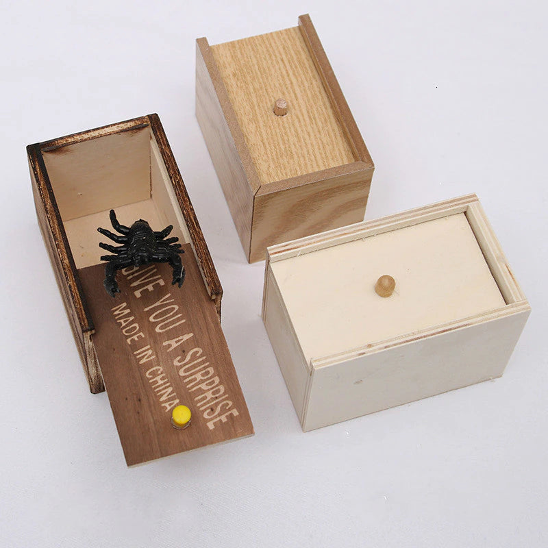 Spider Funny Scare Box Wooden