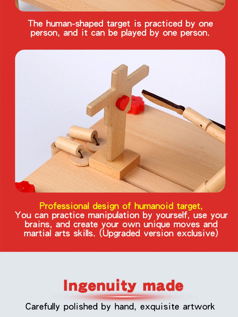Two Player Fighting Wooden Toy Interactive Tabletop Creative Game