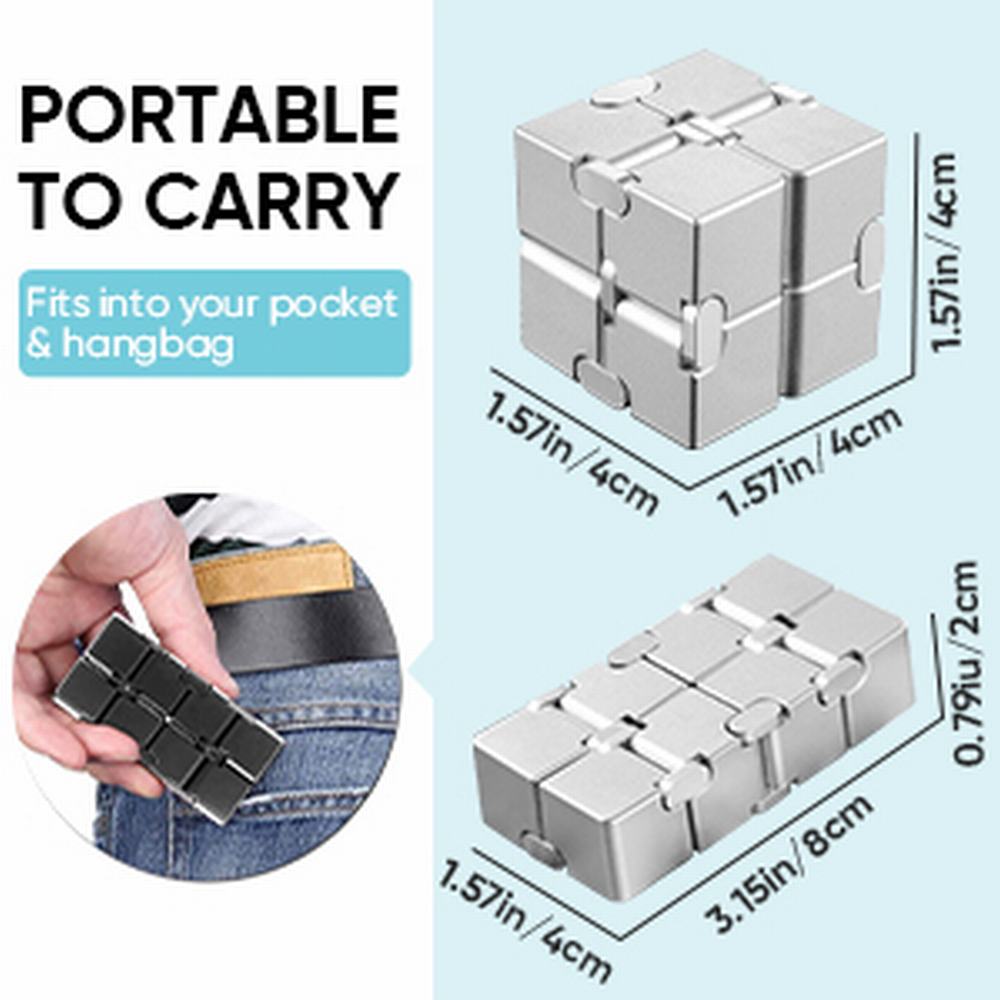 Aluminum Alloy Infinite Magic Cube Anti Stress Fidget Toys
