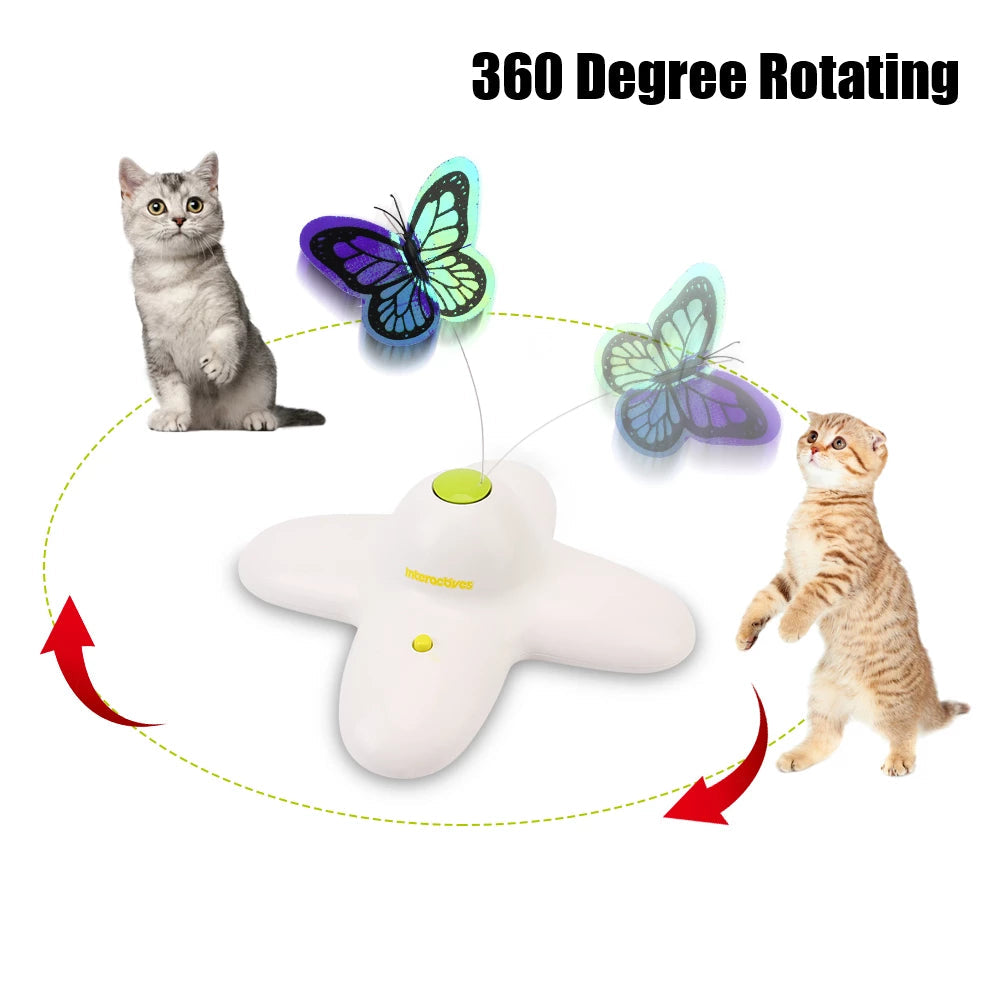 Interactive Flutter Bug Cat Toy 360