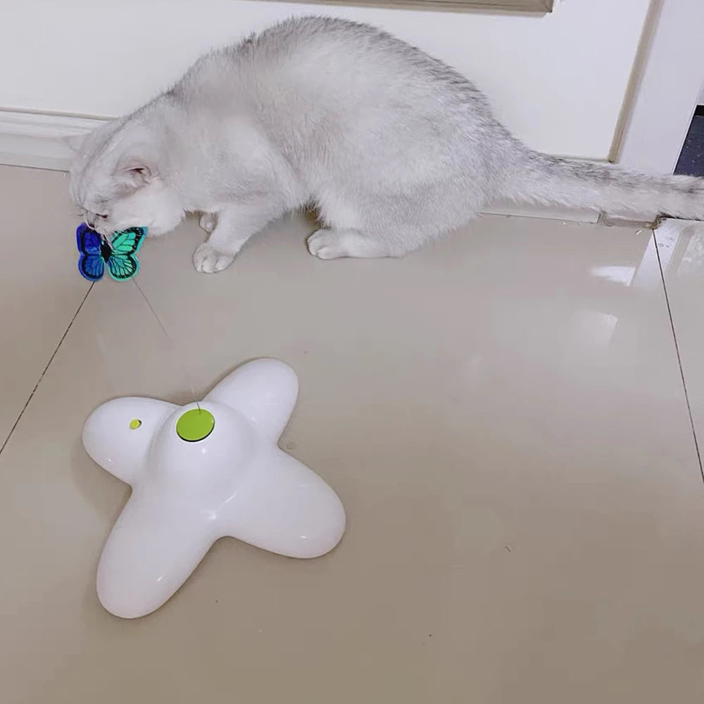Interactive Flutter Bug Cat Toy 360