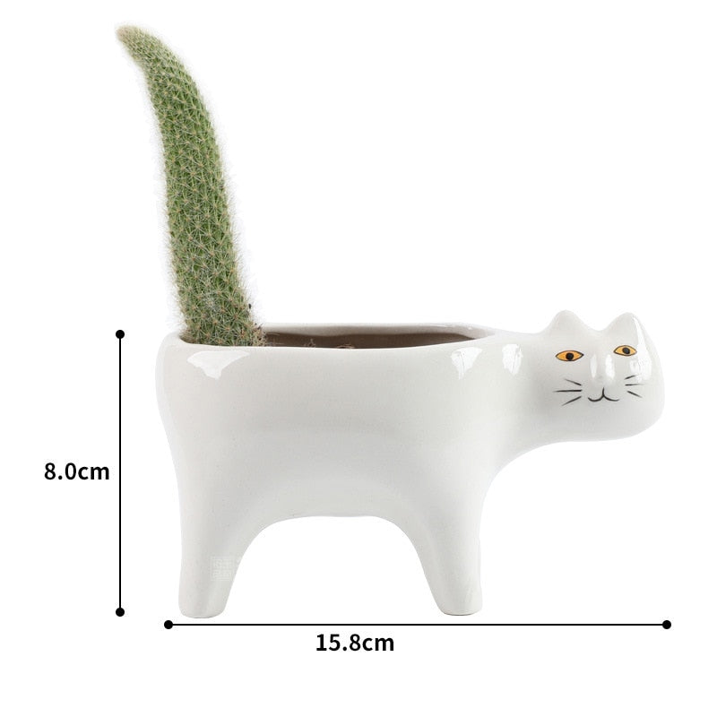 Cat Ceramic Pot