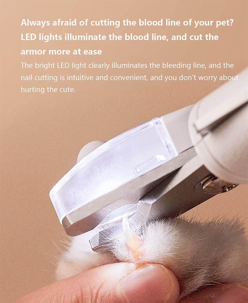 Clipper Led Lighting Electric Pet Nail Grinder Teeth Cleaning Finger Wipes Dogs Caring Moisturizer Silicone Scrubber Dog Feet Cleaner