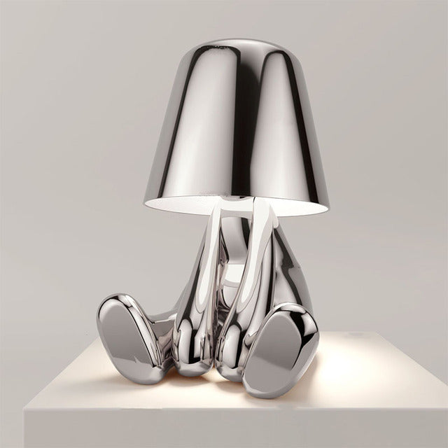 Italy Little Golden Man Night Light Resin Led Table Lamp