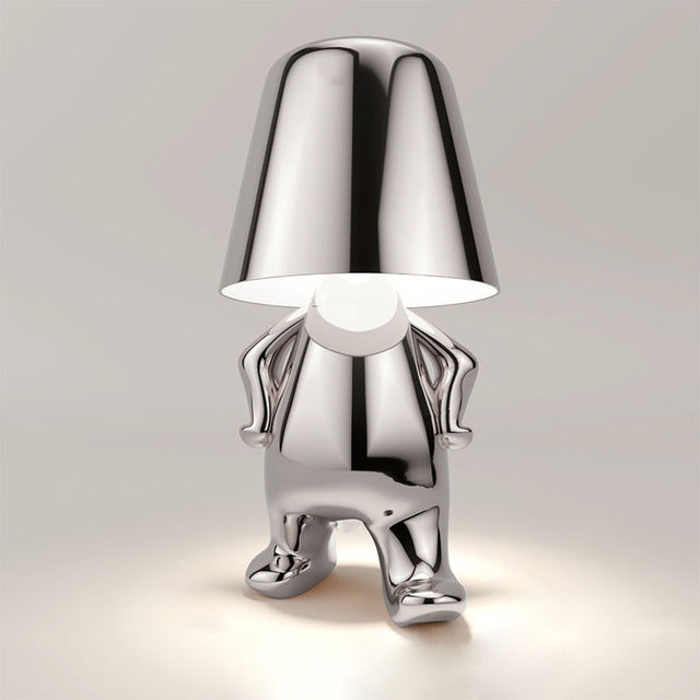 Italy Little Golden Man Night Light Resin Led Table Lamp