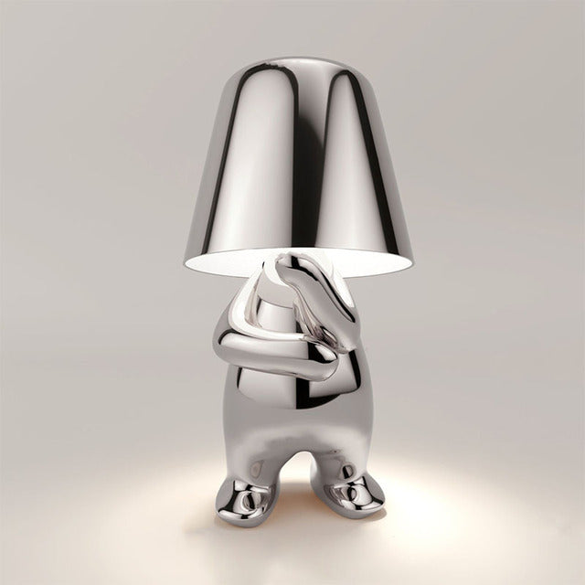 Italy Little Golden Man Night Light Resin Led Table Lamp