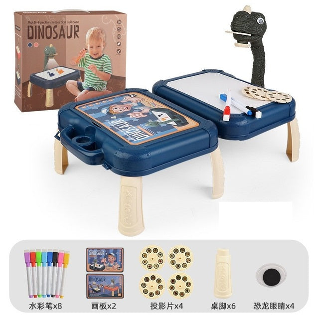 Kids Painting Board Toys Children LED Projector Art Painting Table Desk Arts Toy Educational Learning