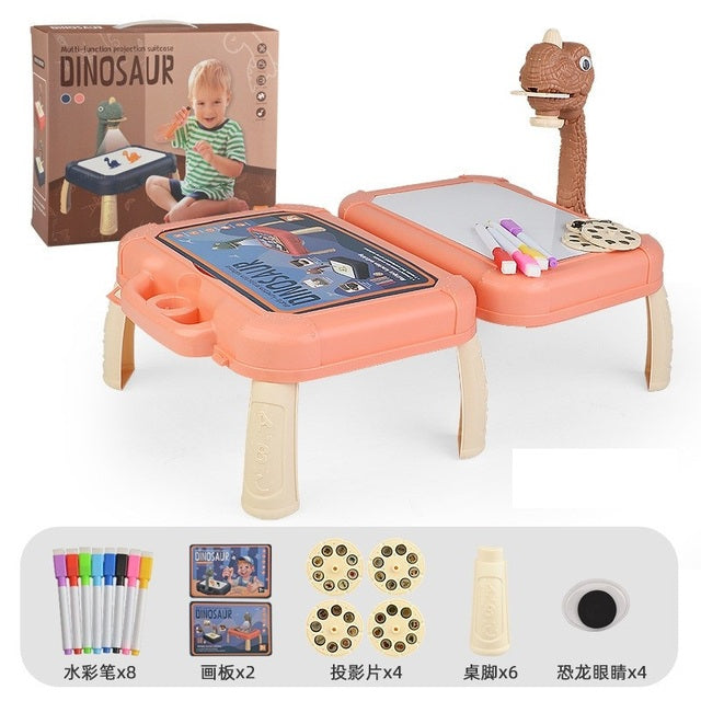 Kids Painting Board Toys Children LED Projector Art Painting Table Desk Arts Toy Educational Learning