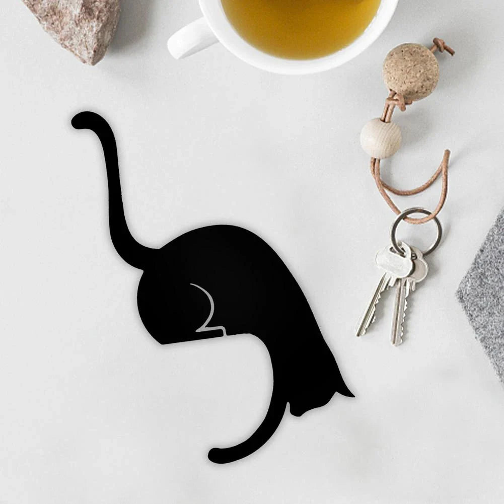 Kitchen Wall Door Metal Hook Key Hanger Cat Tail Monkey Shaped Decor Holder
