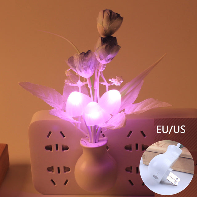 Led Flower Mushroom Night Lights For Bedroom