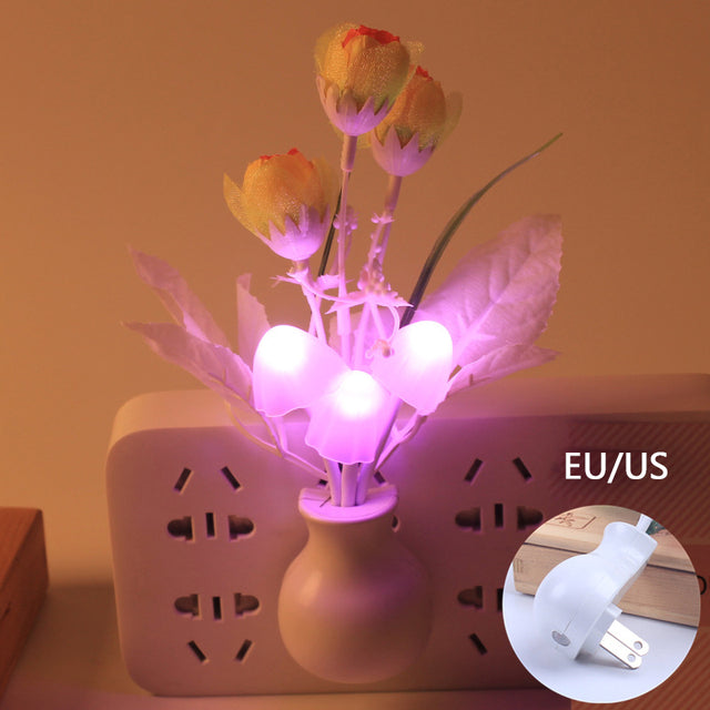 Led Flower Mushroom Night Lights For Bedroom