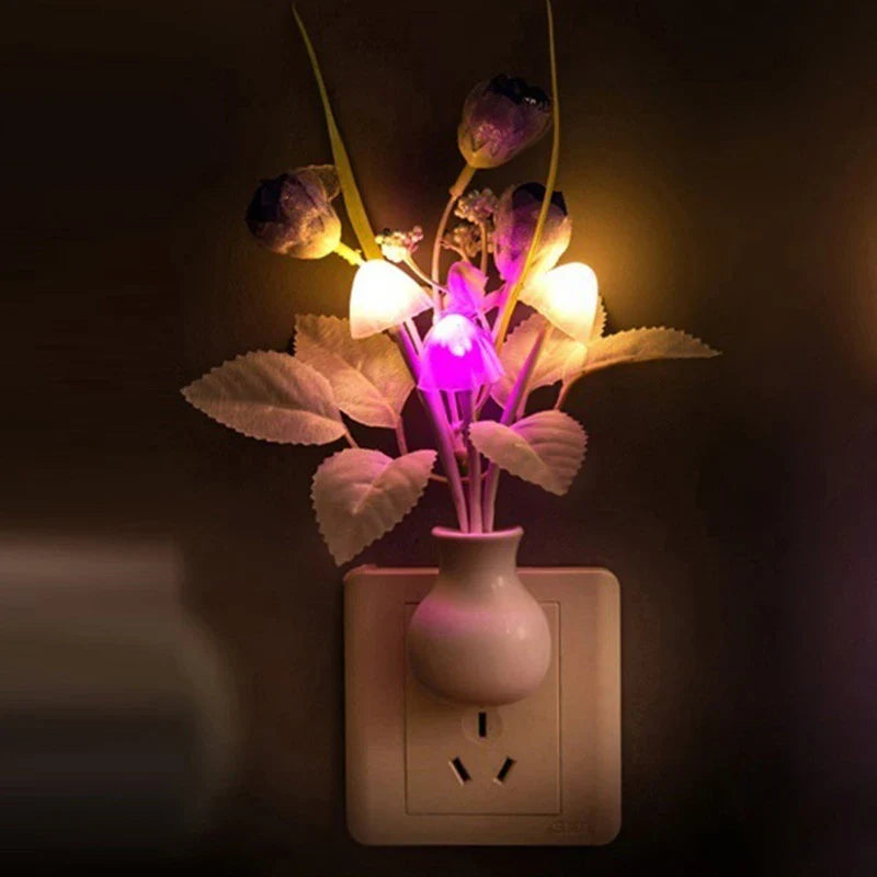 Led Flower Mushroom Night Lights For Bedroom