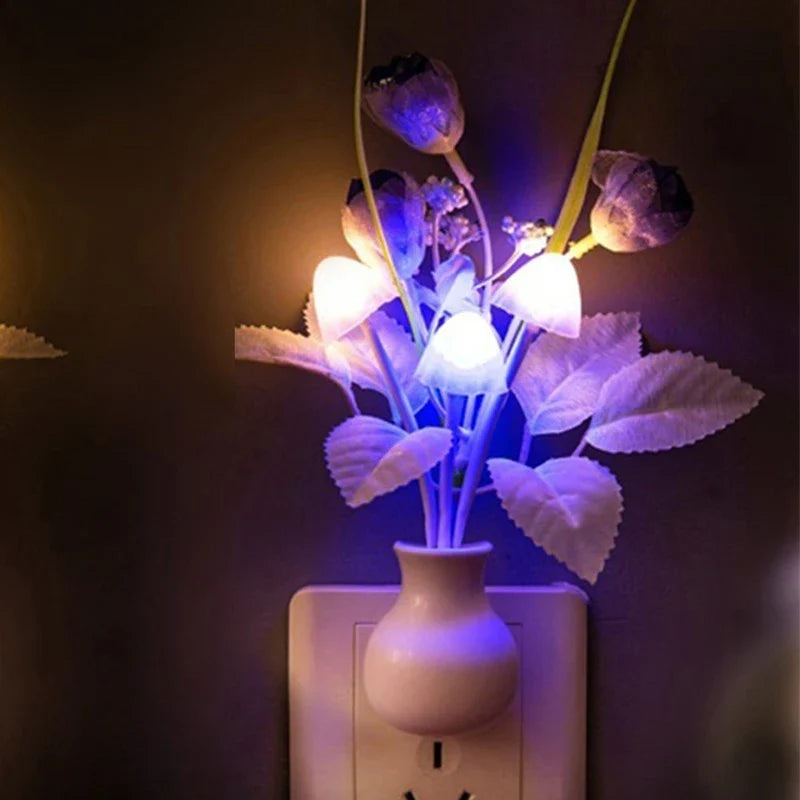 Led Flower Mushroom Night Lights For Bedroom