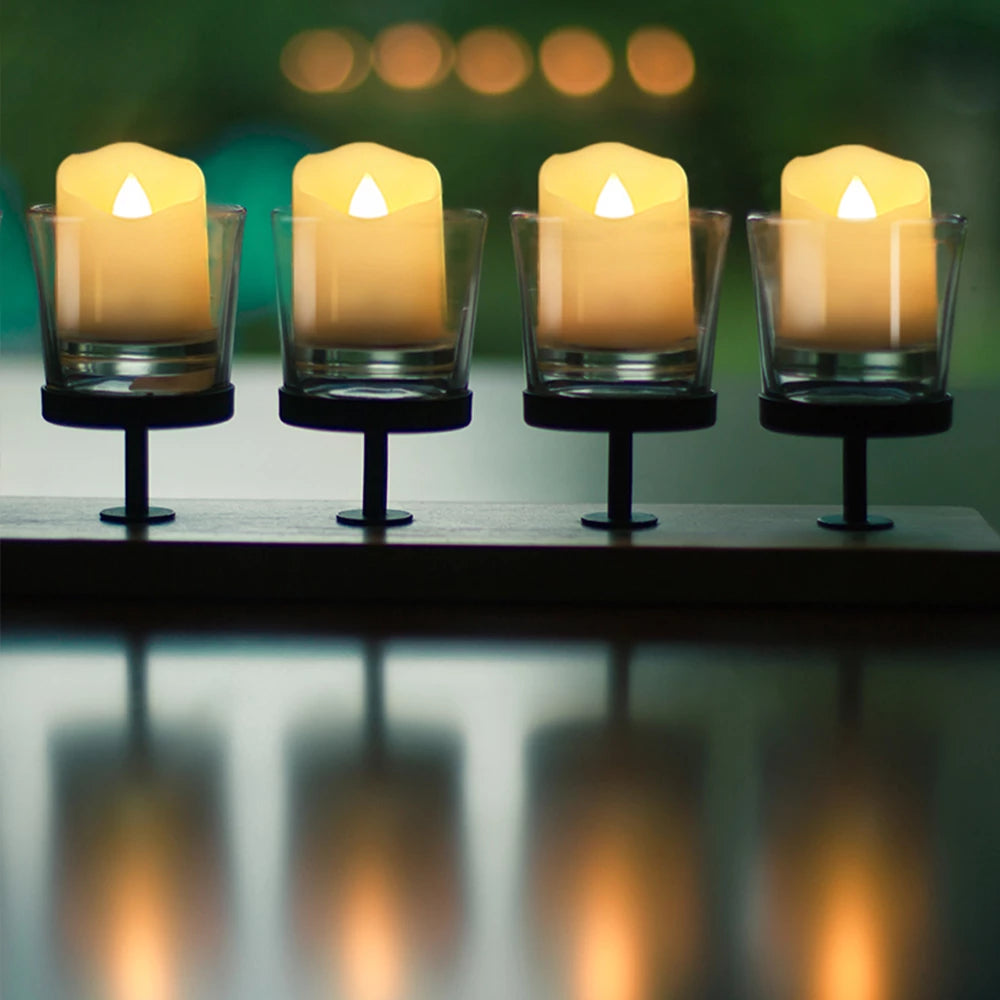 Rechargeable LED Candles Timer Remote Flameless Flickering