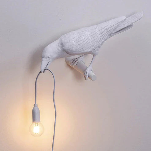 Crow Wall & Raven Table Lamps with Brightness Adjustable Edison Bulb