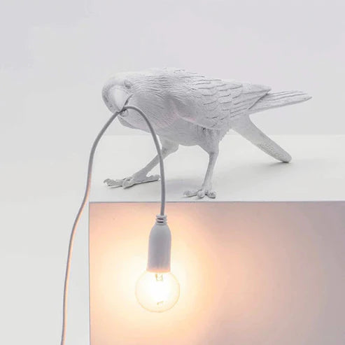 Crow Wall & Raven Table Lamps with Brightness Adjustable Edison Bulb