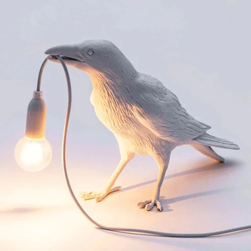 Crow Wall & Raven Table Lamps with Brightness Adjustable Edison Bulb
