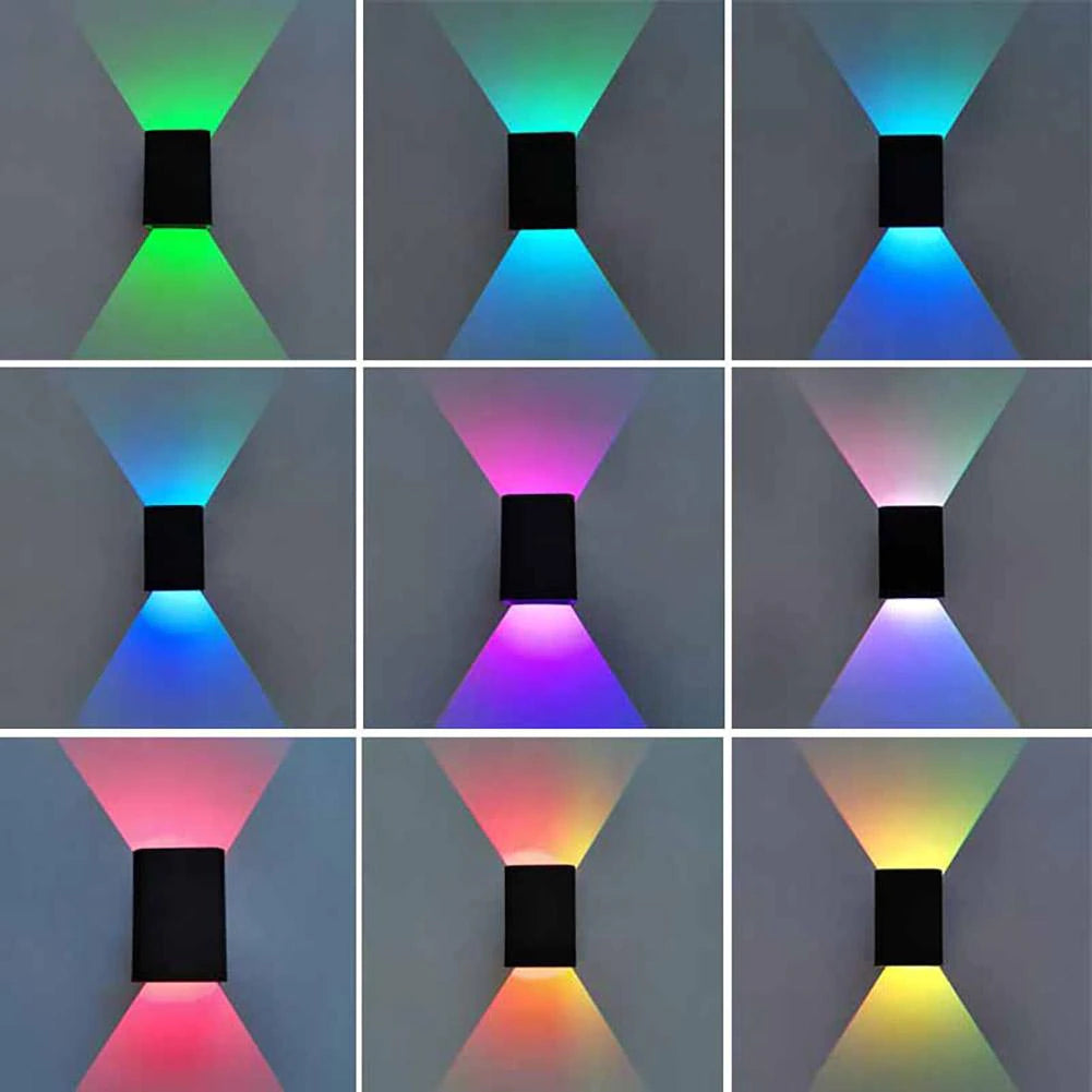 Square Led Wall Lights Multicolor Up Down Lamp