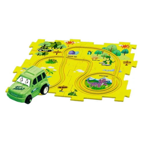 Rail Car Puzzel Toy with Flexible Railway Track