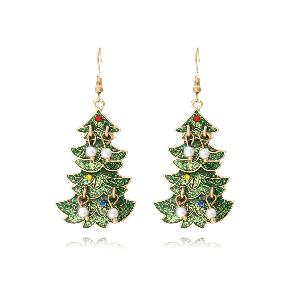 New Christmas Snowman Bells Dangle Earrings