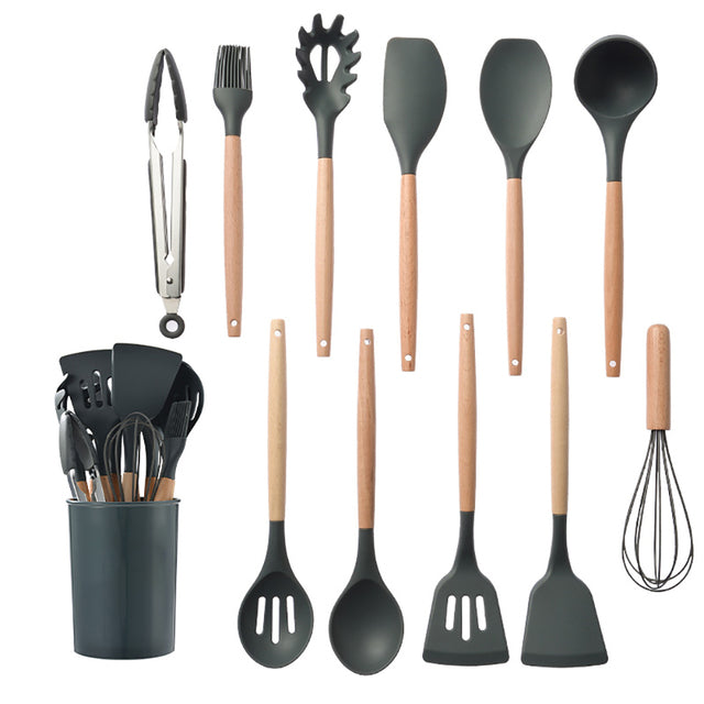 Silicone Kitchenware Cooking Utensils Set Non-stick Cookware
