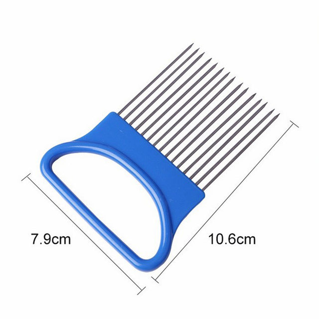 Stainless Steel Onion Needle Onion Fork Vegetables Fruit Slicer