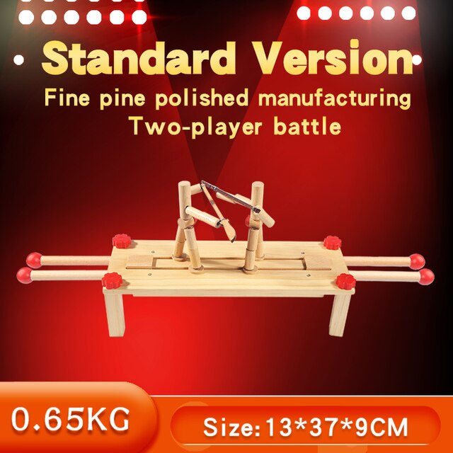 Two Player Fighting Wooden Toy Interactive Tabletop Creative Game