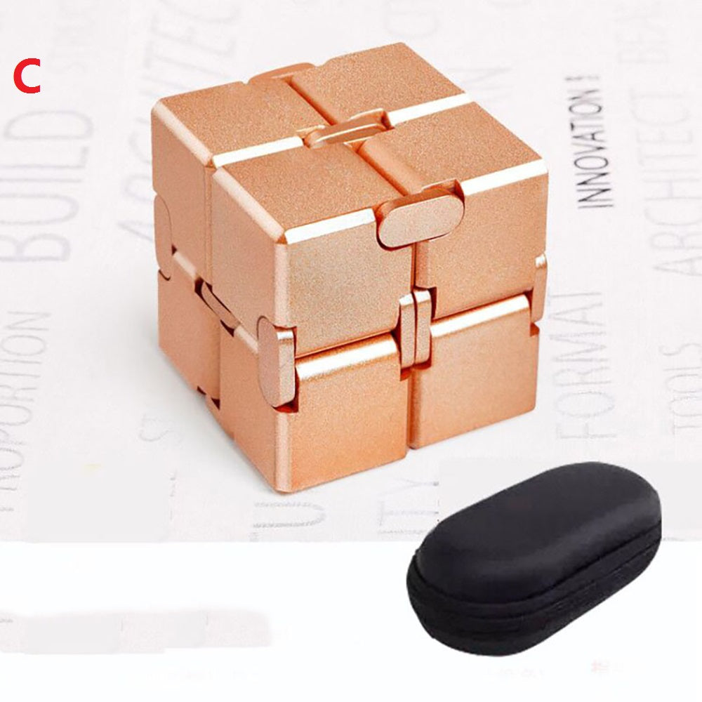 Aluminum Alloy Infinite Magic Cube Anti Stress Fidget Toys