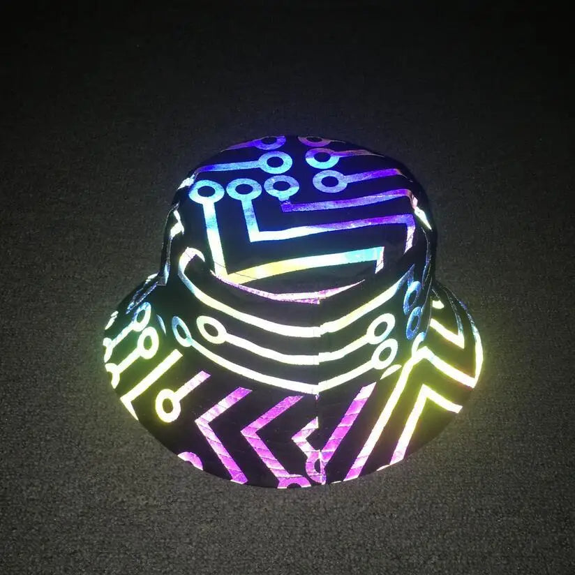 Reflective Bucket Hat Y2K Harajuku