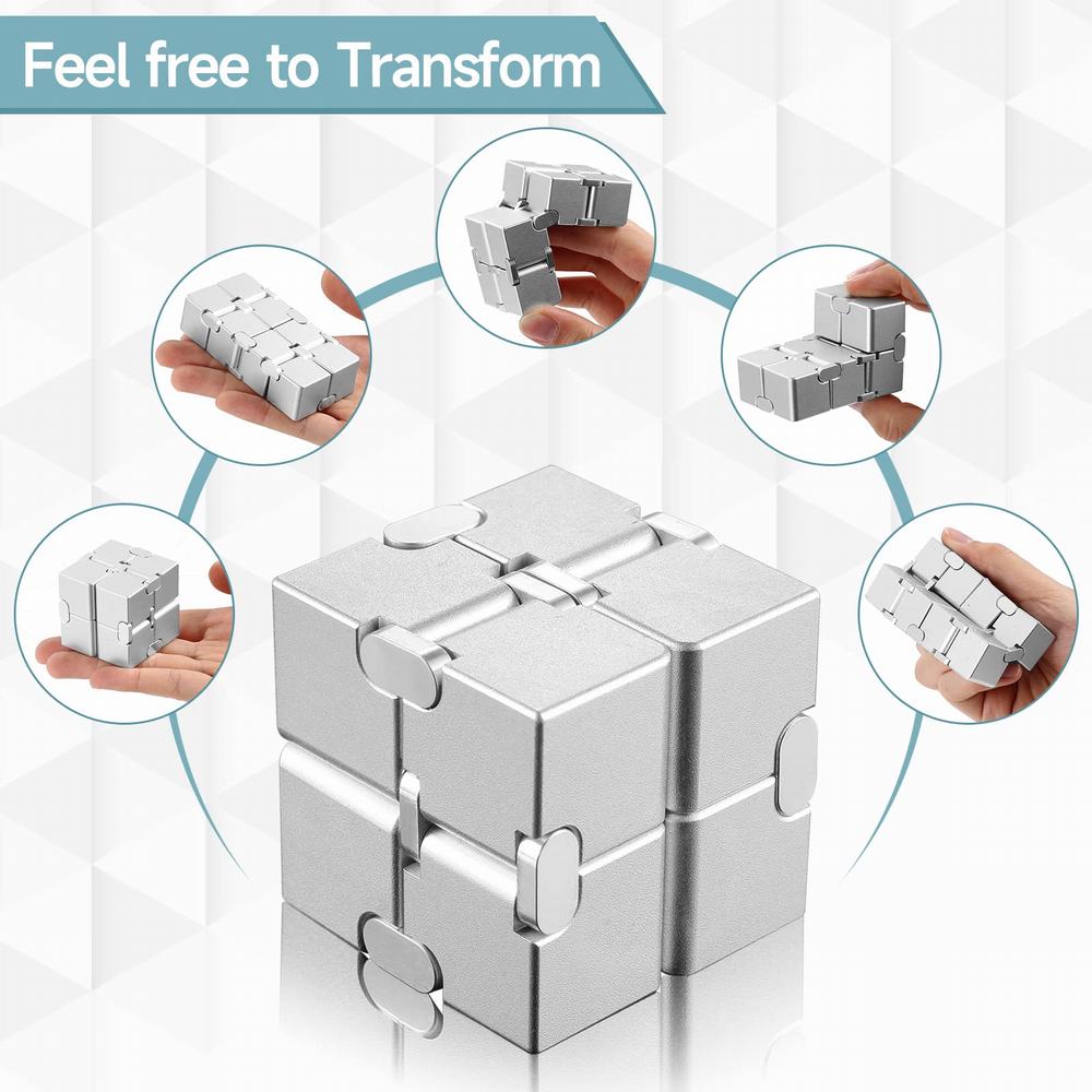 Aluminum Alloy Infinite Magic Cube Anti Stress Fidget Toys