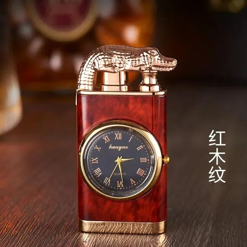 3D Relief Dragon Crocodile Double Fire Lighter Metal Windproof