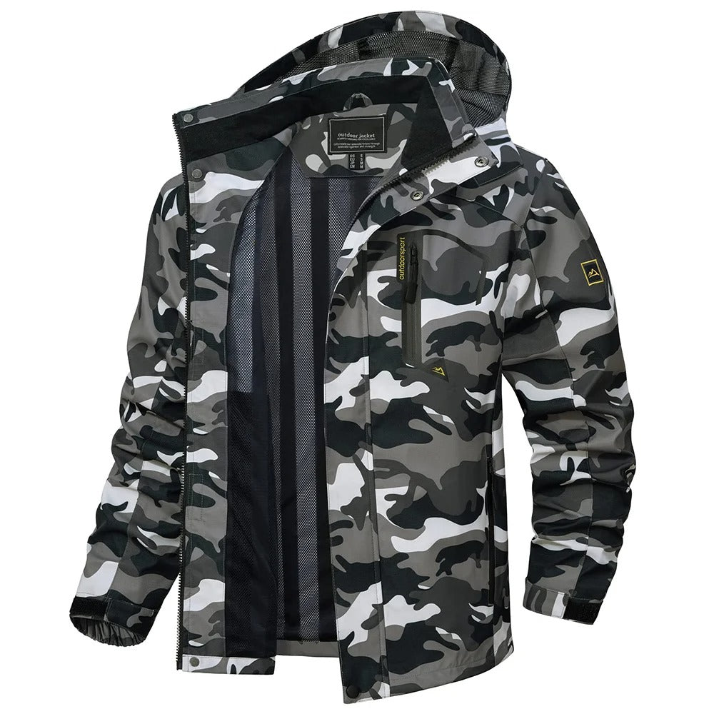 Jackets Mens Mesh Lined Waterproof Rain Jacket
