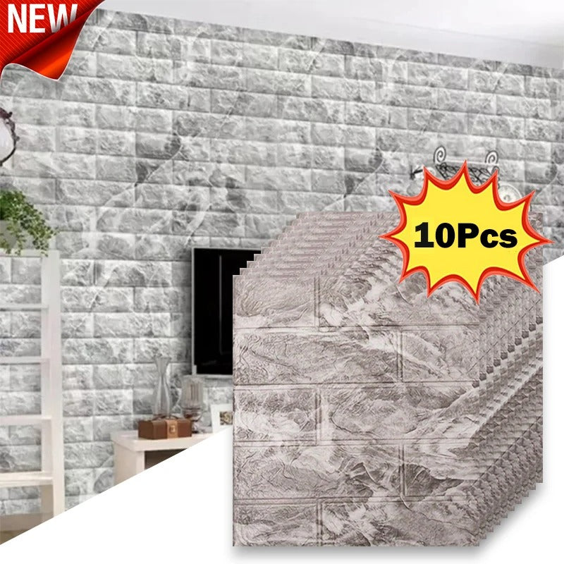 10Pcs 38.5X35cm 3D Wallpaper Decoration Self-adhesive Antique Foam