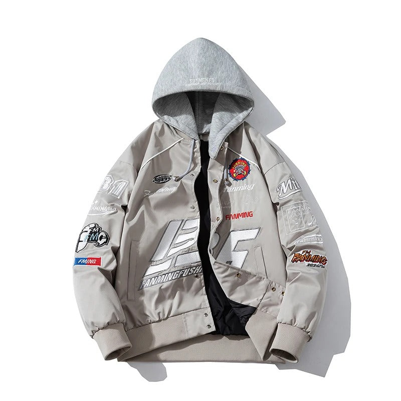 Letter Embroidery Autumn Winter jacket