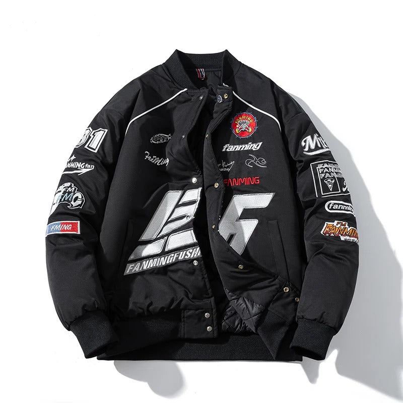 Letter Embroidery Autumn Winter jacket